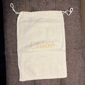 Authentic beige Chloe dust cinch bag -size 8.5 x 12 inches